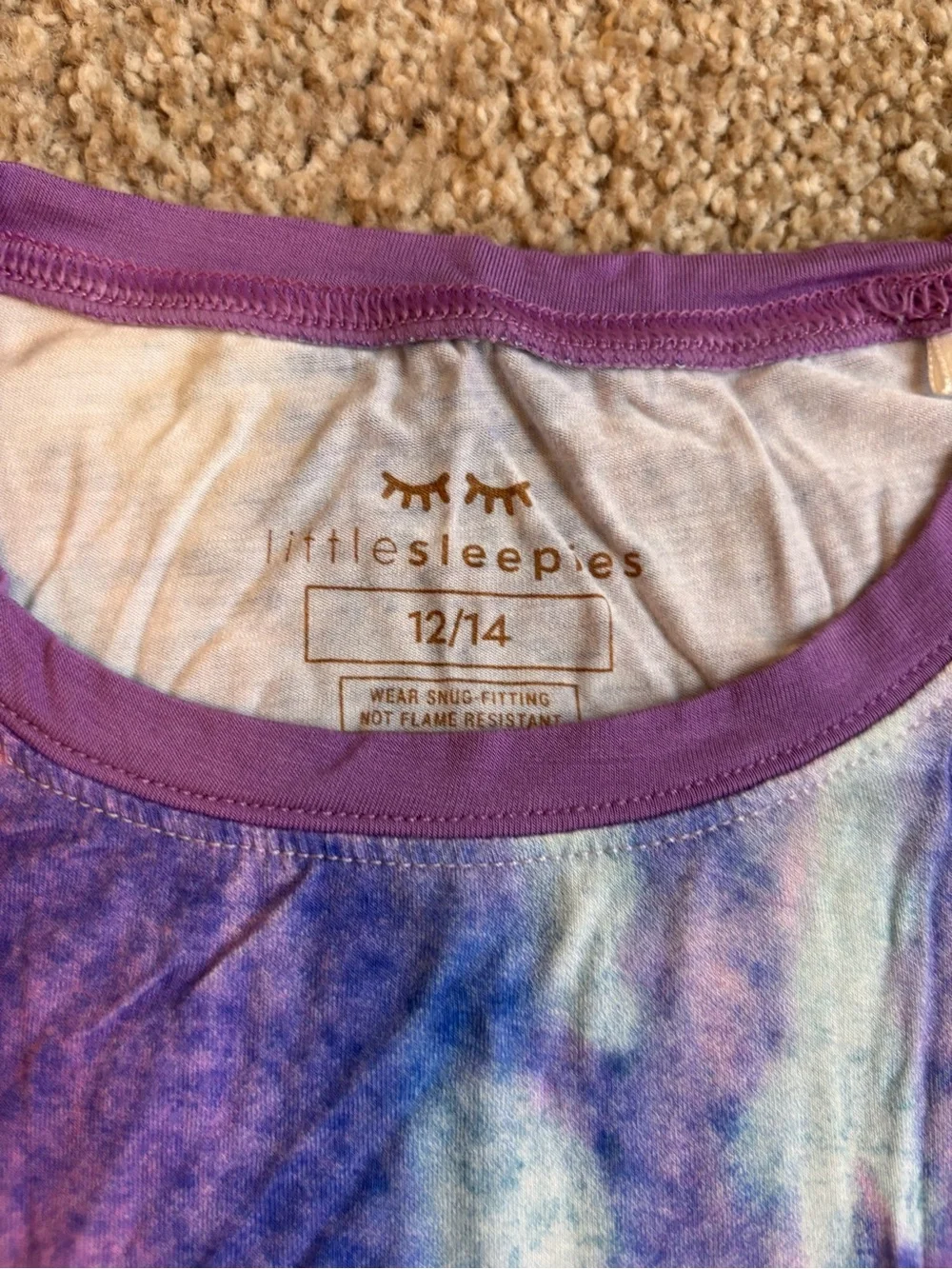Little Sleepies Purple Tie-Dye Long Sleeve Pajama Set